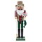 Ornativity Christmas Fisher Man Nutcracker – Red and Green Wooden Fisherman Nutcracker Man with Fishing Rod and Fish in Hand Xmas Themed Holiday Nut Cracker Doll Figure Decorations